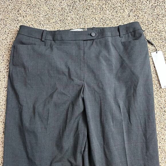 NWT Calvin Klein Womens Modern Fit Straight Dress Pant Size 12 Gray Print Career - Picture 4 of 7